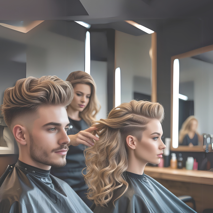 Kunden im Salon